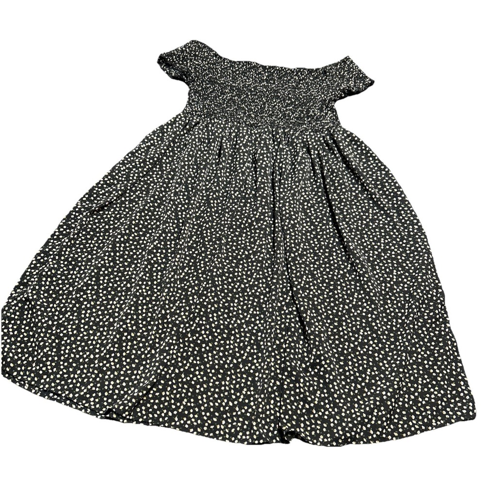 Black and White Floral Dress 3XL Fit and Flare Dark Romantic Elastic Top